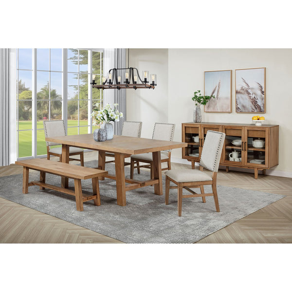 English Elm Carlos Upholstered Dining Chair Set with Nailhead Trim and Rubberwood Legs B062P447839