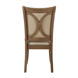 English Elm Beige and Grey Oak Side Chair With Tapered Leg (Set Of 2)