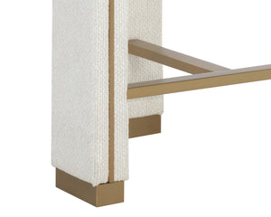 Sunpan Adamina Contemporary Barstool with Gold Stainless Steel Legs and Performance Fabric for Style Counter Height