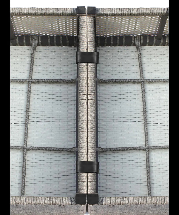 English Elm Fully Assembled 7-Piece Wicker Patio Seating Set For 4 With Plush Cushions & Glass Table B120S00115