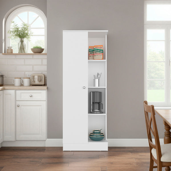 English Elm Flovilla Tall Storage Cabinet with Open Shelves and Closed Compartment for Home Office B097P474301