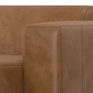 English Elm Rex Right Chaise Sofa Module - Premium Caramel Leather, Modern Design, Customizable Comfort & Style B136P199222-GIGA