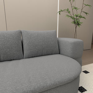 English Elm Folding Sofa Bed Twin Size Light Gray - 2-in-1 Convertible Futon Floor Mattress, High-Density Foam Comfort W1960P341382