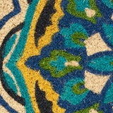 Nourison WaverlyWav17 Greetings WGT26 Machine Made Tufted  Indoor/Outdoor Bohemian Botanical Rug Bluebell, Bluebell 100% Coir 99446366931