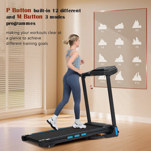 English Elm New Folding Home Treadmill 3.5hp Motor 350lb Capacity Incline Bluetooth Speaker N728P338626B