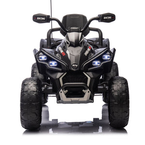 English Elm 24v Kids Electric Atv Xxxl Off-road Ride on with Remote Parental Control and Bluetooth Black W1578P228312