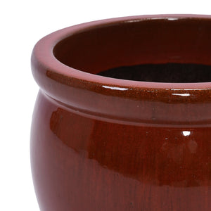 English Elm 3 Pieces Ceramic Flowerpot Set - Handcrafted Modern Planters For Garden, Patio, And Windowsills W3273P321540