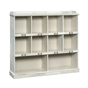 English Elm Bookcase, Modern White Finish With Ten Cubbies For Stylish Storage And Display In Any Room B356P402783