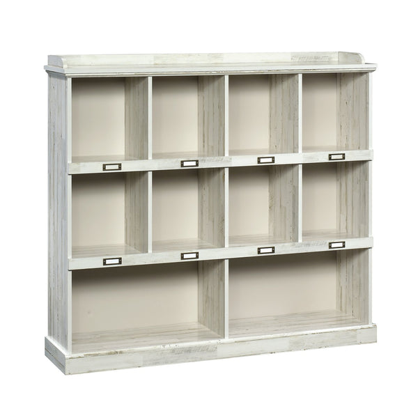 English Elm Bookcase, Modern White Finish With Ten Cubbies For Stylish Storage And Display In Any Room B356P402783