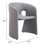 Rosyth Dining Chair Slate Gray 110124 Zuo Modern