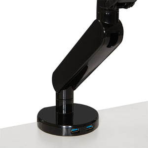 OSP Home Furnishings Single Monitor Arm with Gas Lift and Full Articulation for Ergonomic Desk Setup Black A2MAS1730-BK