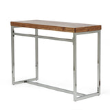 Christopher Knight Home® - Noble House - Berea Rustic Glam Handmade Acacia Wood Console Desk, Natural and Silver