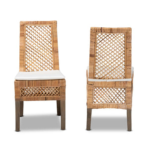 English Elm Modern Handcrafted Seagrass Woven Mahogany Counter Stool for Kitchen Island B2750P467636