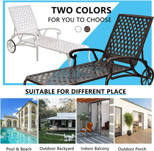 English Elm Aluminium Lounge Chair Set - 2-Piece, Adjustable, Weather-Resistant, Stylish Comfort For Outdoor Use W640P186312
