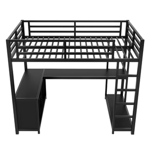 English Elm Twin House Bunk Bed with Slide Storage Stairs and Safety Rails for Kids Rooms W1580S00369