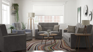 English Elm Primenest Nimbusflow Convertible Armchair With Hidden Storage, Grey Microfiber For Small Spaces B030P286181-GIGA