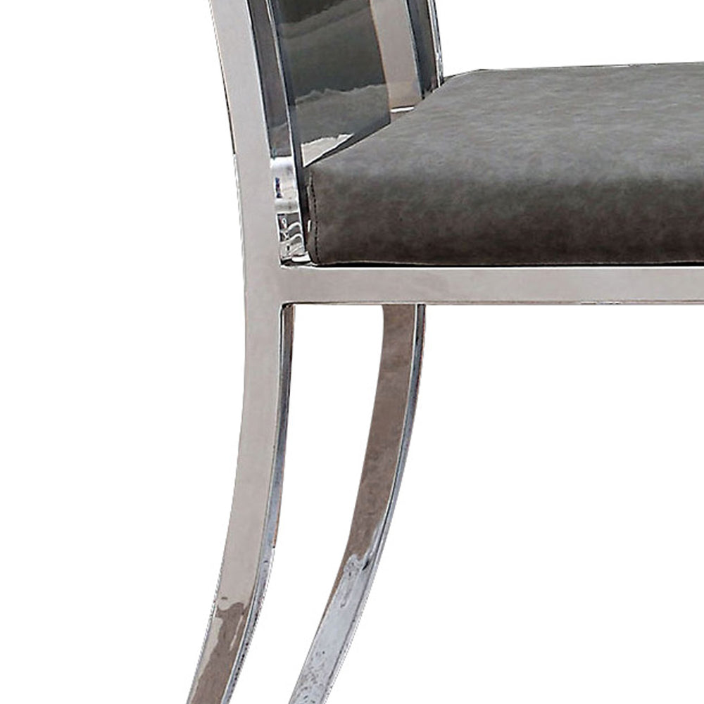 English Elm 19 Inch Solid Wood Dining Chairs Set of 2 with Cushioned Beige Upholstered Backrest B056P416775