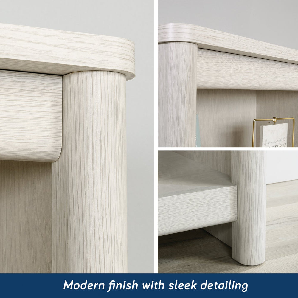 English Elm 5-Shelf Stylish Bookcase In White Finish - Space-Saving Storage Solution For Home, Office & Décor B356P402718