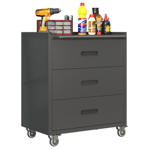English Elm Heavy-duty Rolling Steel Tool Cabinet 3 Drawer Garage Organizer with Locking Casters T2398P242683