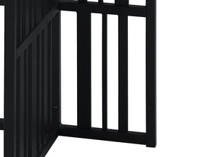 English Elm Zudora Sleek Antique Oak & Black Finish Sofa Table with 50mm Thick Top, Metal Frame, Modern Minimalist Design Black,Oak 28 L x 28 W x 4 H B2726P268331