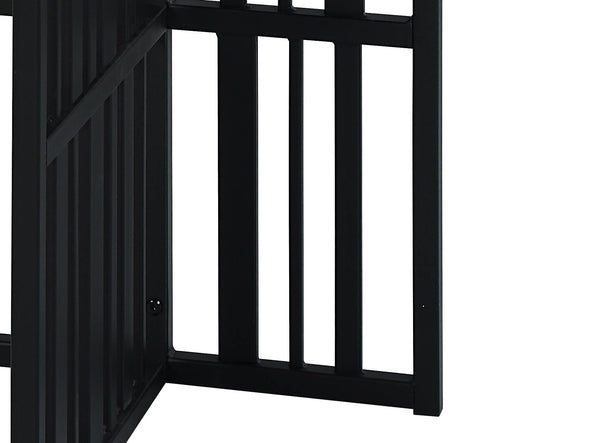 English Elm Zudora Sleek Antique Oak & Black Finish Sofa Table with 50mm Thick Top, Metal Frame, Modern Minimalist Design Black,Oak 28 L x 28 W x 4 H B2726P268331