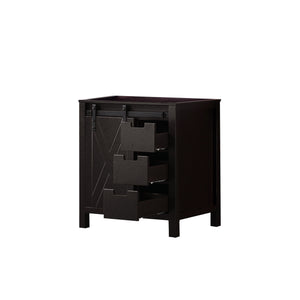 English Elm Brown Bath Vanity - 30 In. W X 22 In. D, Elegant Solid Wood Design With Soft-Close Drawers & Storage B2731P260005