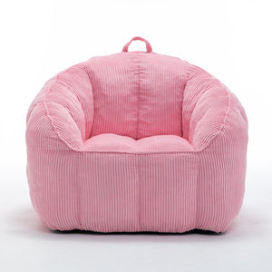 English Elm Giant Corduroy Bean Bag with Armrests Shredded Foam Lounge Chair for Living Room Pink W2200P442630