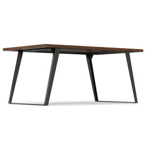 English Elm Lowry Dining Table - Modern Solid Walnut Design With Tapered Iron Legs For Stylish Versatile Seating B136P266900