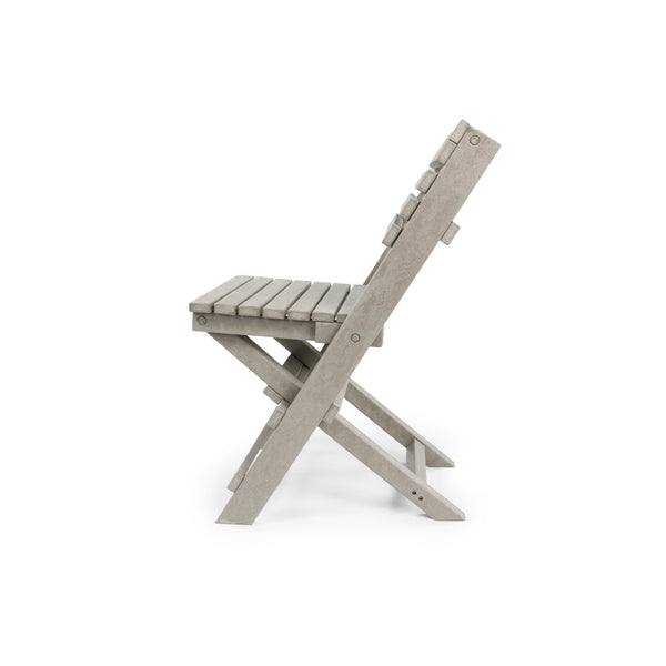 English Elm Coastal Bay Recycled Hdpe Folding Bistro Chair for Patio and Balcony Use Sand B2745P409664