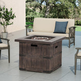 Christopher Knight Home® Noble House Andrew Square Fire Pit - 40,000 Btu Tank Inside