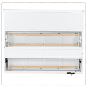 English Elm Twin Size Murphy Bed With Charging Station & Storage Drawer – Stylish, Space-Saving Solution! N7090004019K-GIGA