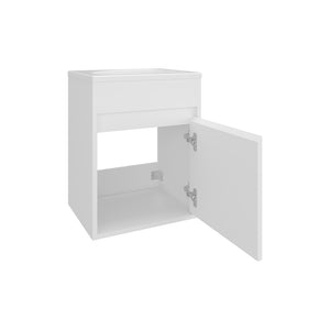 English Elm Sutcliffe Modern Vanity Sink Cabinet with Spacious Storage, Engineered Wood, Durable Easy-Clean Finish White B092P329247