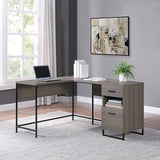 OSP Home Furnishings Hagney Lane L-Shape Desk Farm Oak