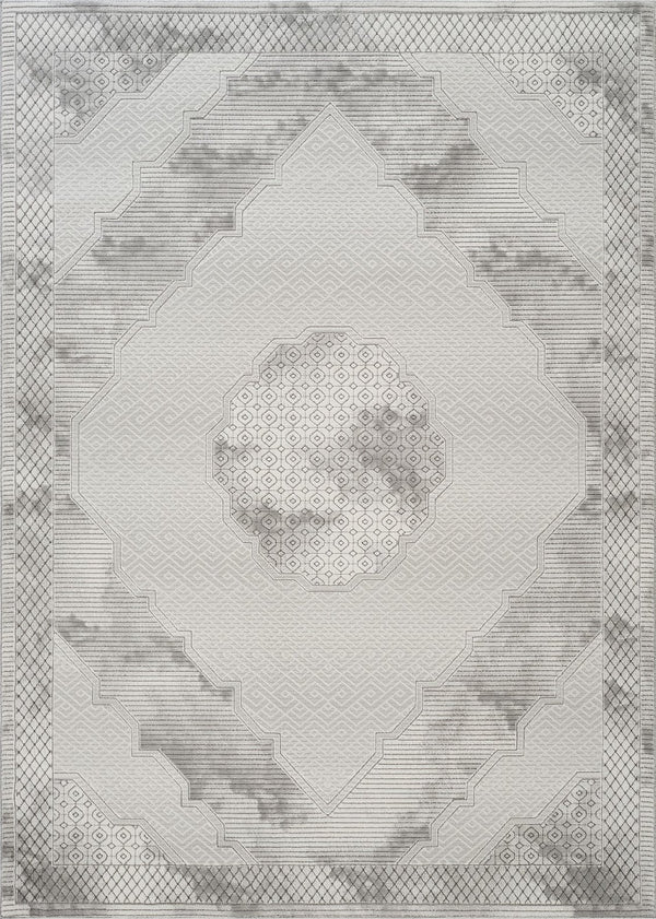 English Elm Geometrix Gc_Dim1004 Modern Gray Area Rug - 5'3" X 7'3", Durable, Stain-Resistant, Pet-Friendly B186P316817