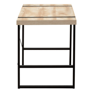 English Elm Computer Desk - Stylish Natural Laminate With Black Metal Frame, Perfect For Home Office & Study B2710P219880