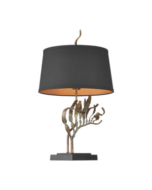 Currey & Company Latissima Table Lamp - Sculptural Brass Design With Kelp-inspired Elegance And Warm Ambient Glow Black Brass ,Cast Aluminum ,Iron 6000-1046-currey-company