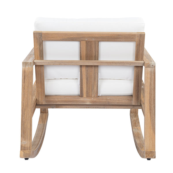 English Elm Outdoor Acacia Wood Rocking Chair with Cushions Teak Finish Porch Seating N772P369382W_N772P369382W