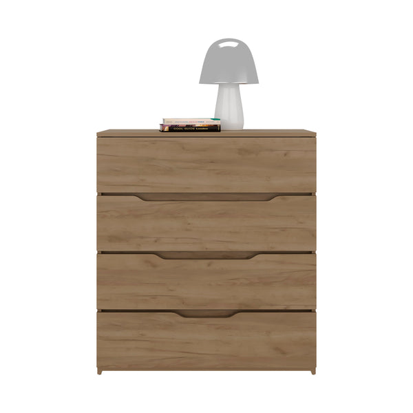 English Elm Natural Oak Four Drawer Dresser Minimalist Low Profile Bedroom Storage Piece B062P476874