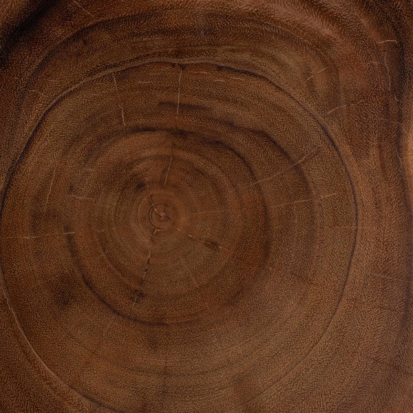 English Elm Hand-carved Suar Wood Sculptural Accent Table Artisan Openwork Design for Boho Interiors B2750P467855