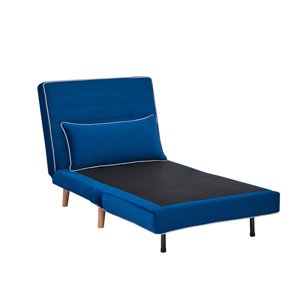 English Elm Canon Foldable Velvet Sectional Sofa Bed – Quick-Convert Twin Beds, 3-Position Backrest, Space-Saving! W3391S00001