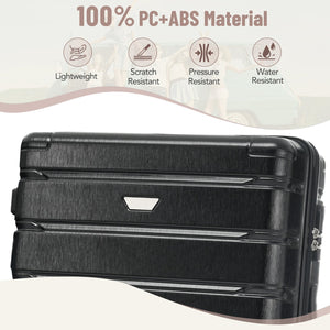 English Elm Hardshell 3 Piece Travel Set with Spinner Wheels Abs Pc Suitcase for Easy Airport Rolling N730P245304B