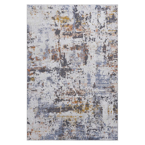 English Elm Payas Modern Abstract Doormat Rug - Durable Ivory & Navy Design, Stain Resistant, Kid & Pet Friendly B189P183555-GIGA