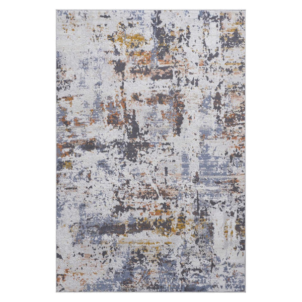 English Elm Payas Modern Abstract Doormat Rug - Durable Ivory & Navy Design, Stain Resistant, Kid & Pet Friendly B189P183555-GIGA