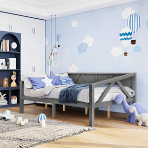 English Elm Twin Daybed Frame Solid Pine Sofa Bed for Guest Room Studio or Teen Bedroom N708P266726E