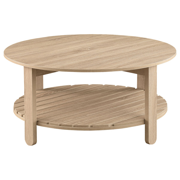 English Elm Hermosa Rustic Open Shelf Coffee and End Table Set for Farmhouse Living Rooms B062S01522