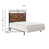 INK+IVY Renu Industrial Queen Headboard II116-0070 Light Brown Multi/Gun Metal