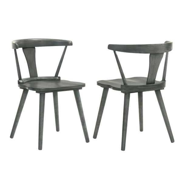 English Elm [Set Of 2] Rustic Farmhouse Dining Chairs - Solid Wood Side Chairs For Kitchen & Versatile Spaces! W2537P211109-GIGA