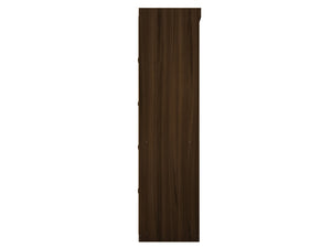 English Elm Mulberry 36" Wardrobe Closet with Adjustable Shelves, Sleek Aluminum Handles, Space-Saving Design Chestnut B365S00006