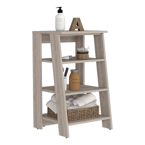English Elm St. Clair Linen Cabinet Grey - Compact 4-Shelf Engineered Wood Storage with Door, 29.7"H, Easy Assemble B070P188814