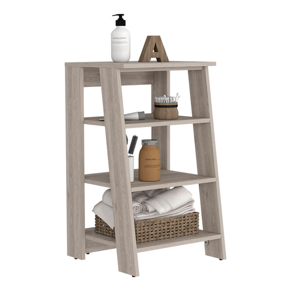 English Elm St. Clair Linen Cabinet Grey - Compact 4-Shelf Engineered Wood Storage with Door, 29.7"H, Easy Assemble B070P188814